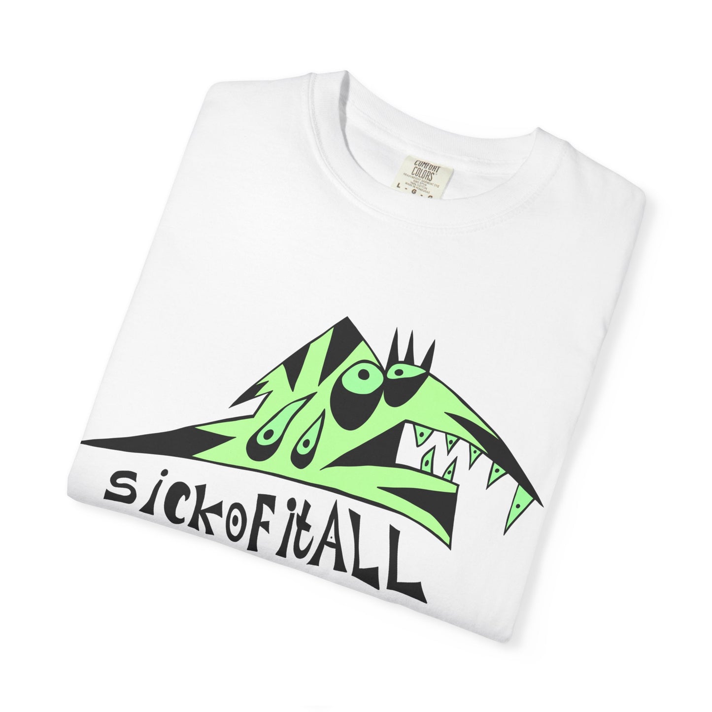 Sick of It ALL Tee — Neon Punk Fishdog Graphic T-Shirt
