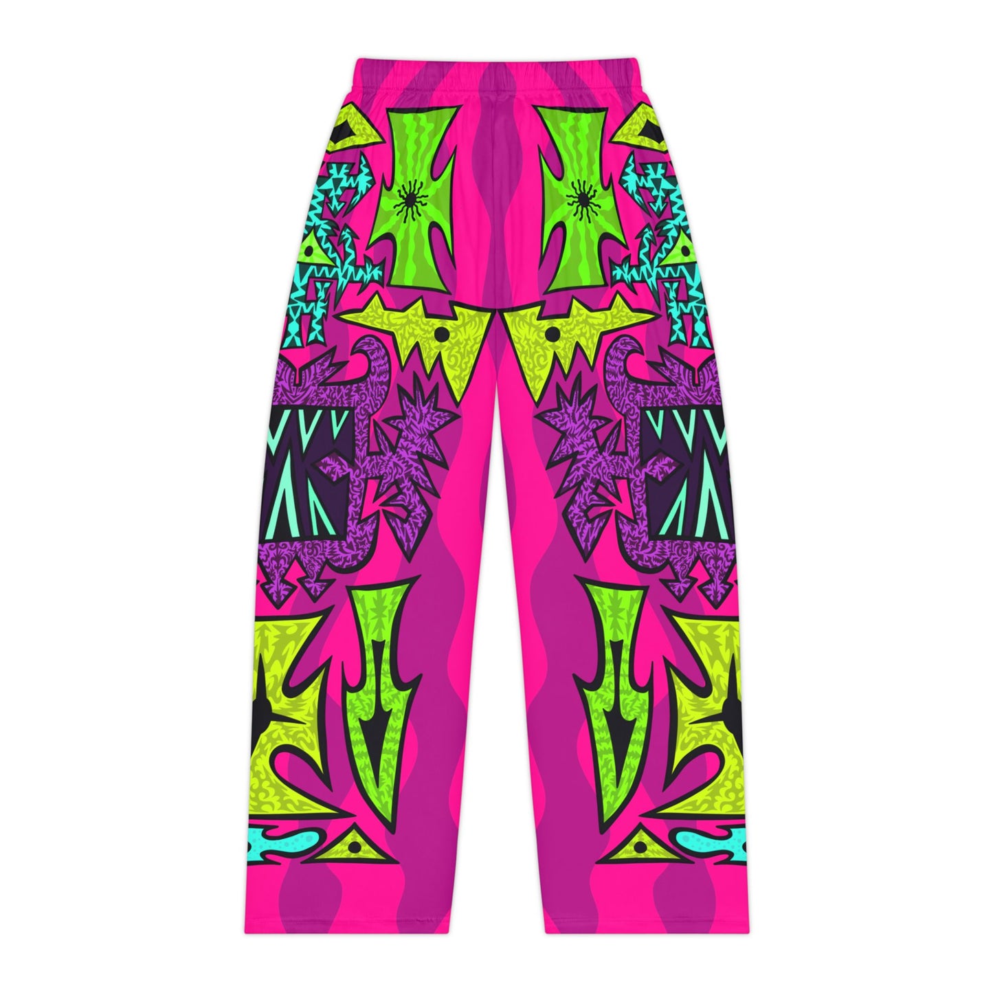 Neon Tribal Lounge Pants — Women’s Psychedelic Pajama Trousers