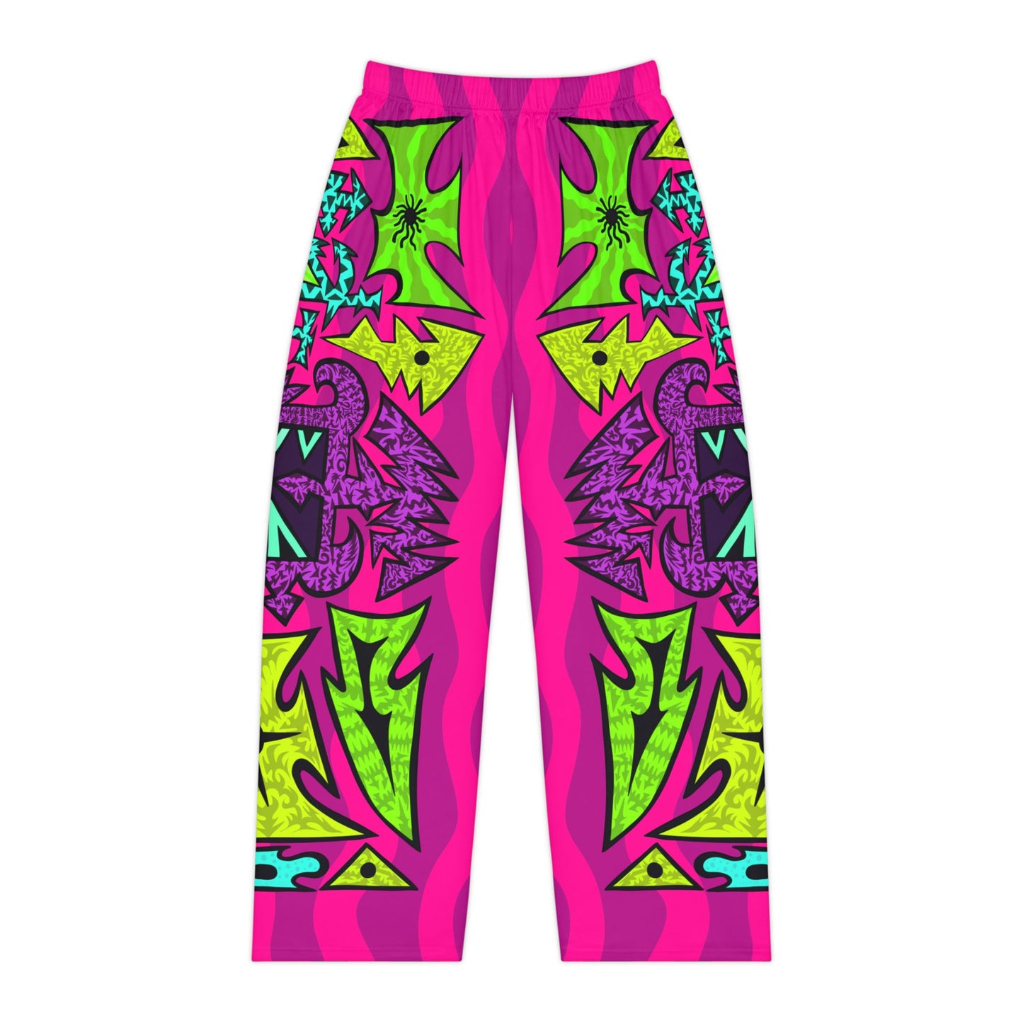 Neon Tribal Lounge Pants — Women’s Psychedelic Pajama Trousers