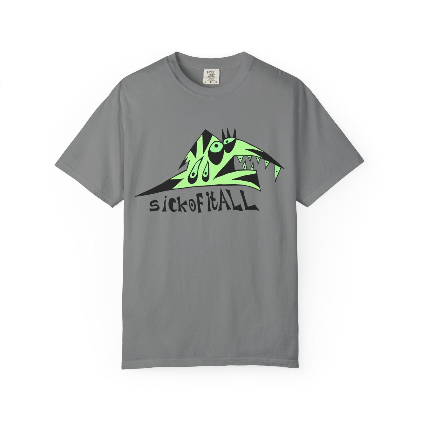 Sick of It ALL Tee — Neon Punk Fishdog Graphic T-Shirt
