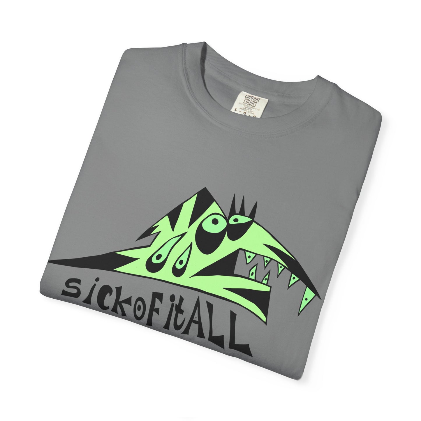 Sick of It ALL Tee — Neon Punk Fishdog Graphic T-Shirt