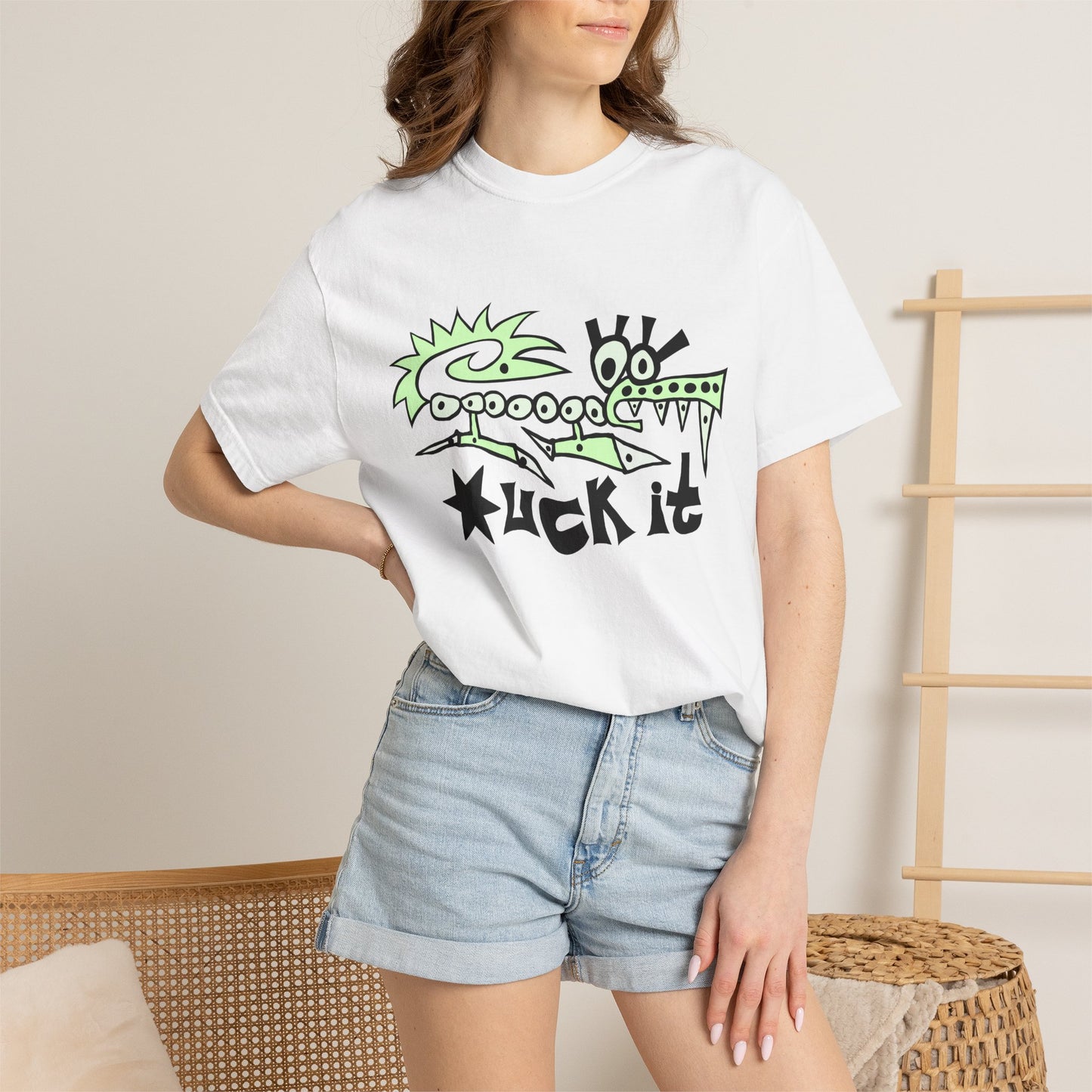 *uck It Croc T-Shirt — Bold Neon Green Streetwear Tee