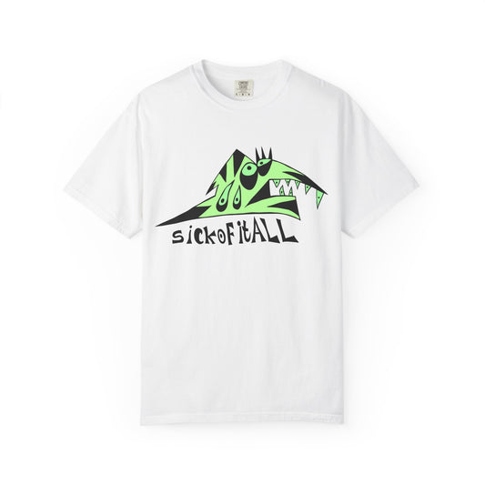 Sick of It ALL Tee — Neon Punk Fishdog Graphic T-Shirt