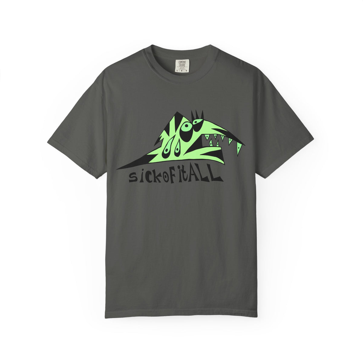 Sick of It ALL Tee — Neon Punk Fishdog Graphic T-Shirt