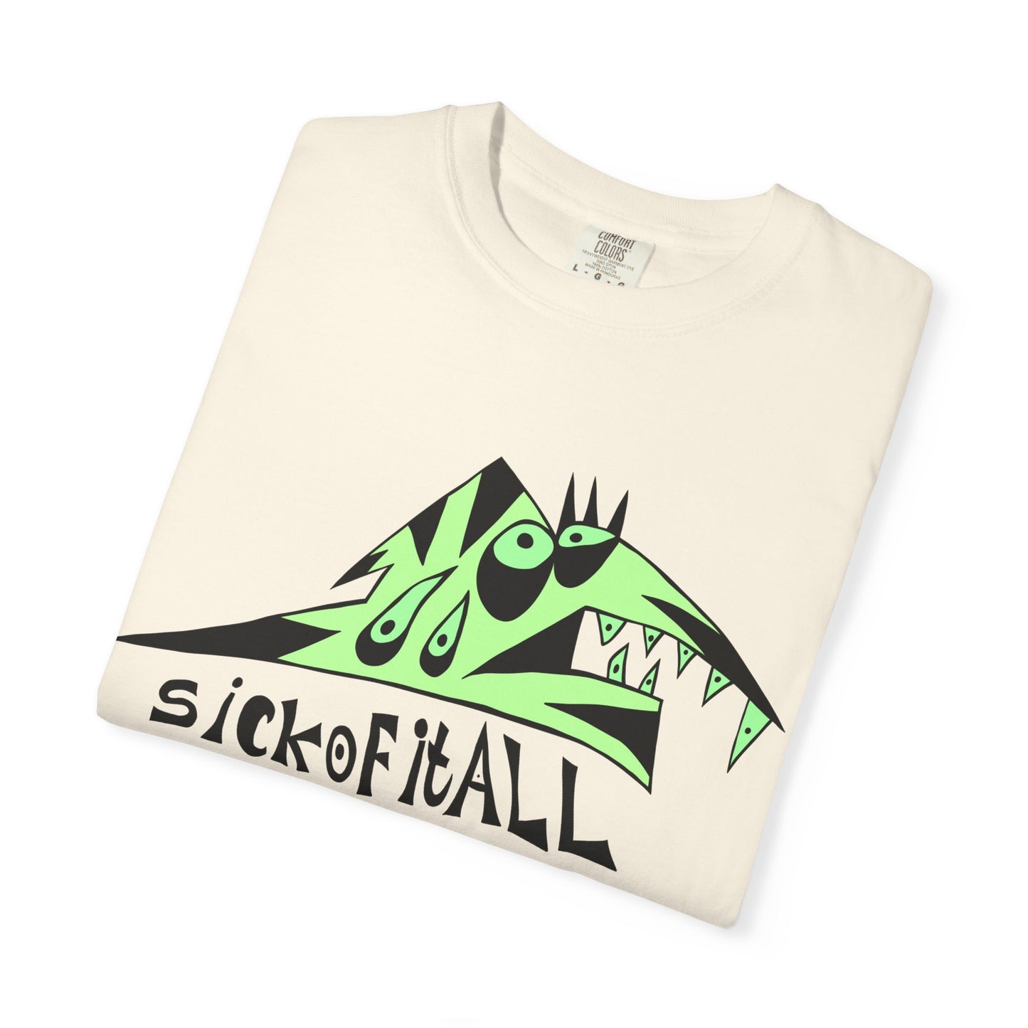 Sick of It ALL Tee — Neon Punk Fishdog Graphic T-Shirt