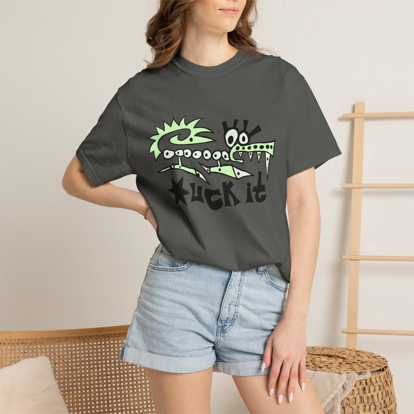 *uck It Croc T-Shirt — Bold Neon Green Streetwear Tee